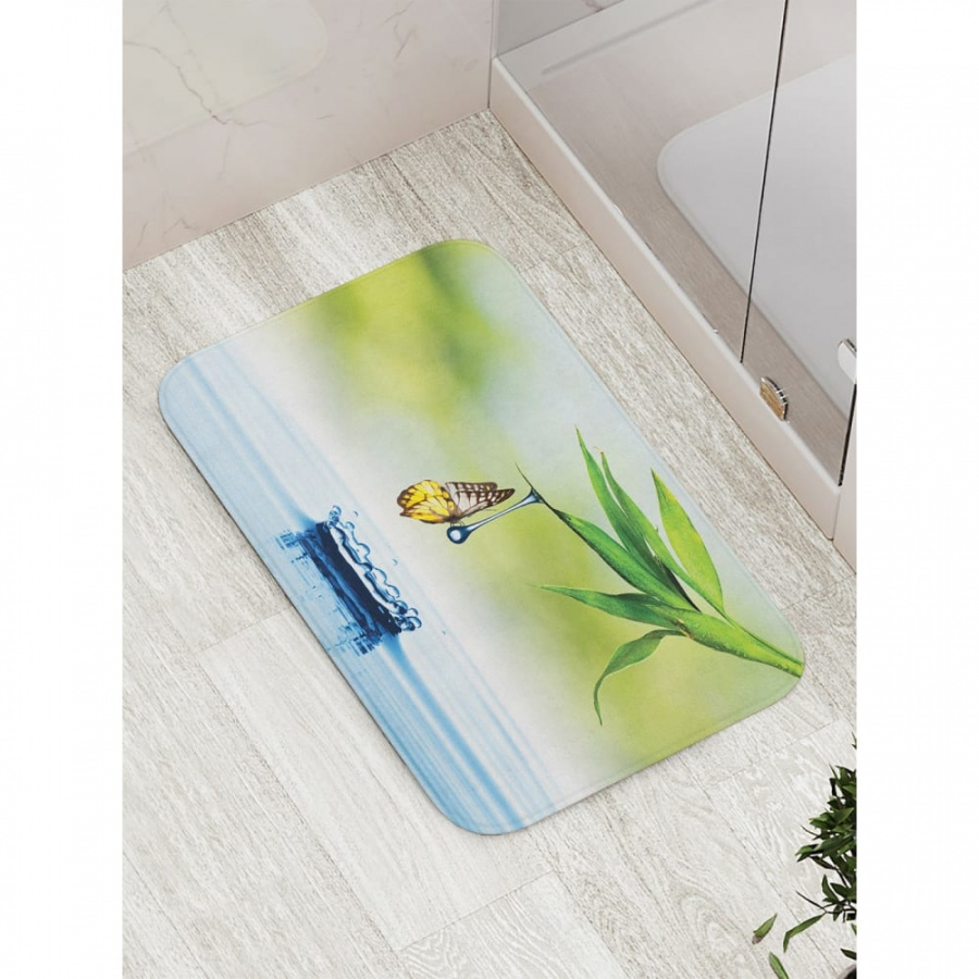 Противоскользящий коврик для ванной, сауны, бассейна JOYARTY Душ для бабочки