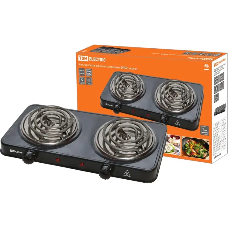 Двухконфорочная электроплитка TDM ELECTRIC ЭПС2 SQ2504-0016