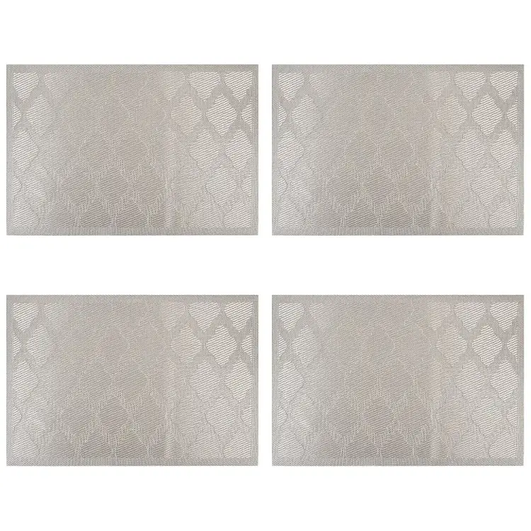 Набор сервировочных салфеток Nouvelle Серебряный ромбик 9903336-1-Н4