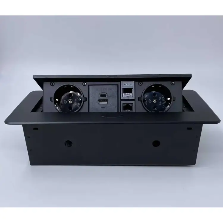 Выдвижной встраиваемый блок розеток Inrior TORO-55-20