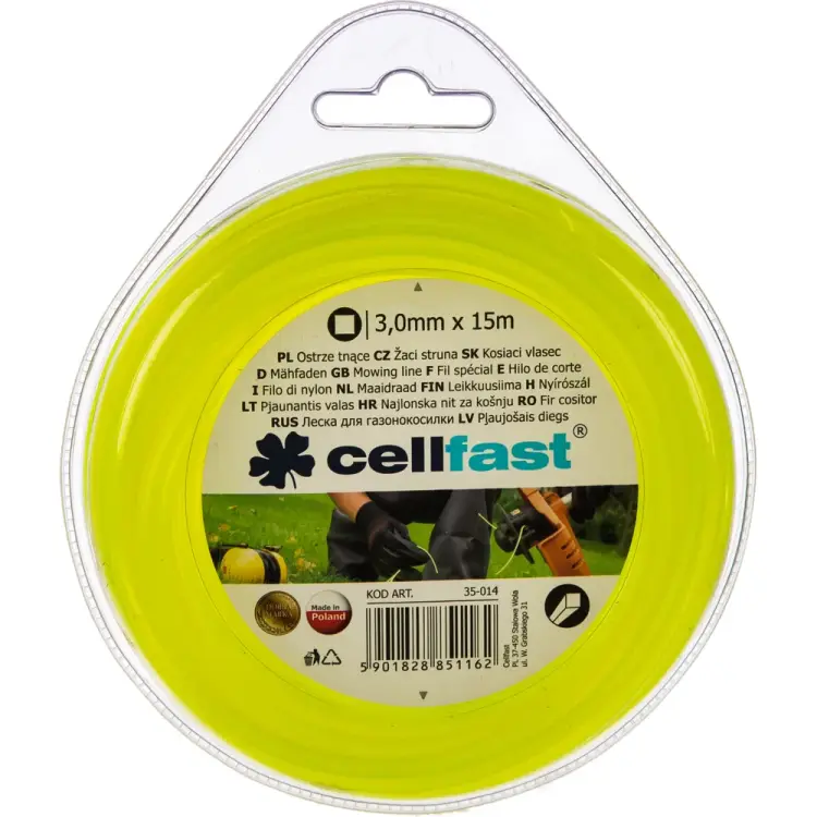 Квадратная леска для триммеров Cellfast 35-014