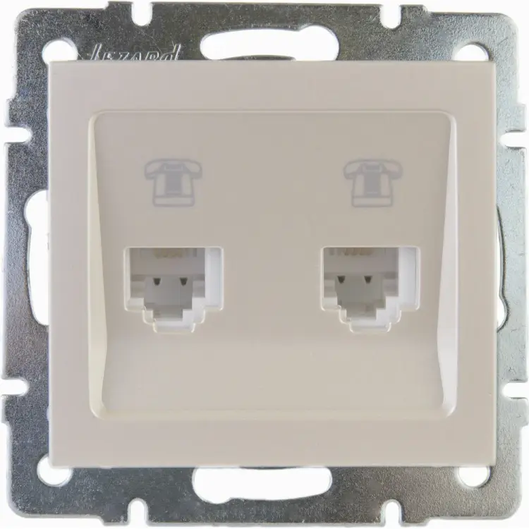 Двойная телефонная розетка Lezard RAIN 703-3088-138