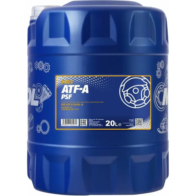 Гидравлическая жидкость MANNOL ATF-A PSF 3062