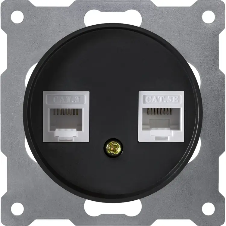 Телефонная/компьютерная двойная розетка OneKeyElectro 2172817