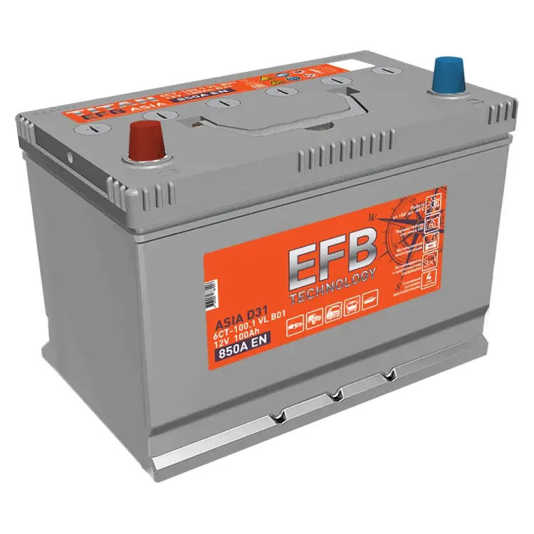 Аккумулятор TITAN ASIA EFB 100.1 VL B01 4607008887006