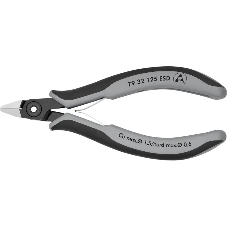 Антистатические прецизионные бокорезы для электроники Knipex KN-7932125ESD