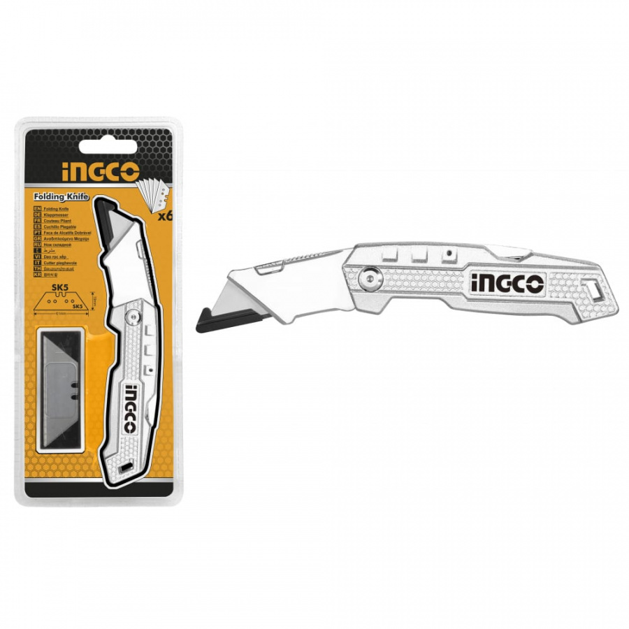 Универсальный складной нож INGCO HUK6138