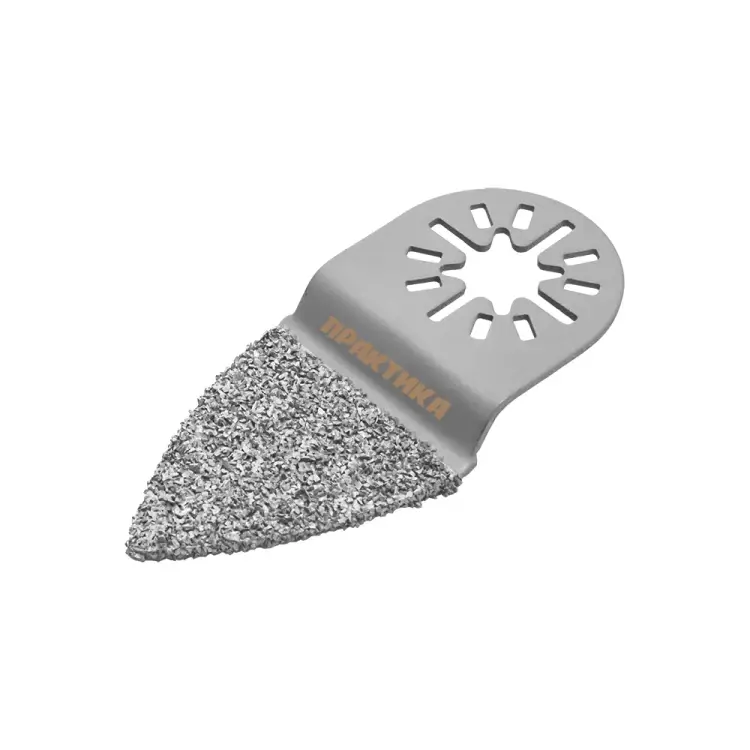 Шлифовальная насадка для МФИ, по плитке и дереву ПРАКТИКА двусторонняя дельта, узкая, HM, 35 мм 240-317