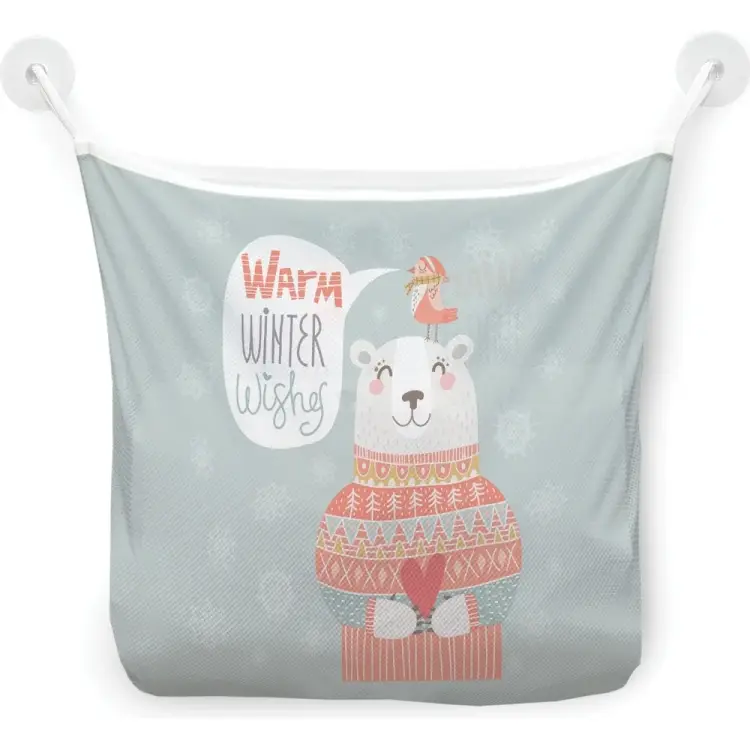 Настенная сетка-органайзер для ванной для игрушек JOYARTY Теплые зимние пожелания tgb_182304