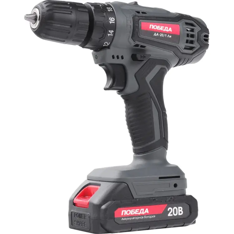 Аккумуляторная дрель шуруповерт Победа ДА-20/1 Ли Аккумуляторная дрель шуруповерт Победа ДА-20/1 Ли