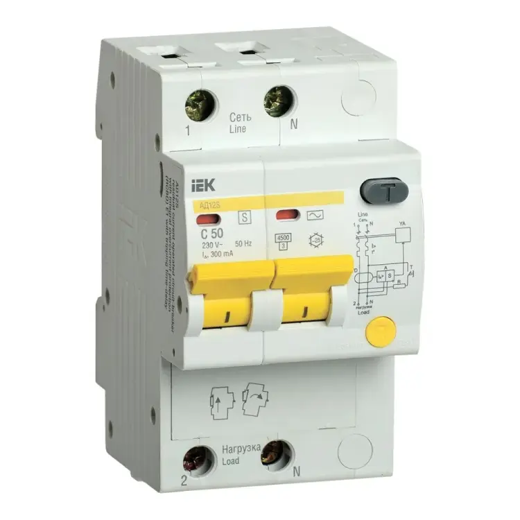 Дифференциальный автомат IEK АД12S MAD13-2-050-C-300