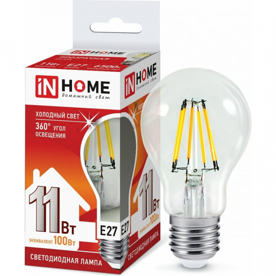 Светодиодная лампа IN HOME LED-A60-deco