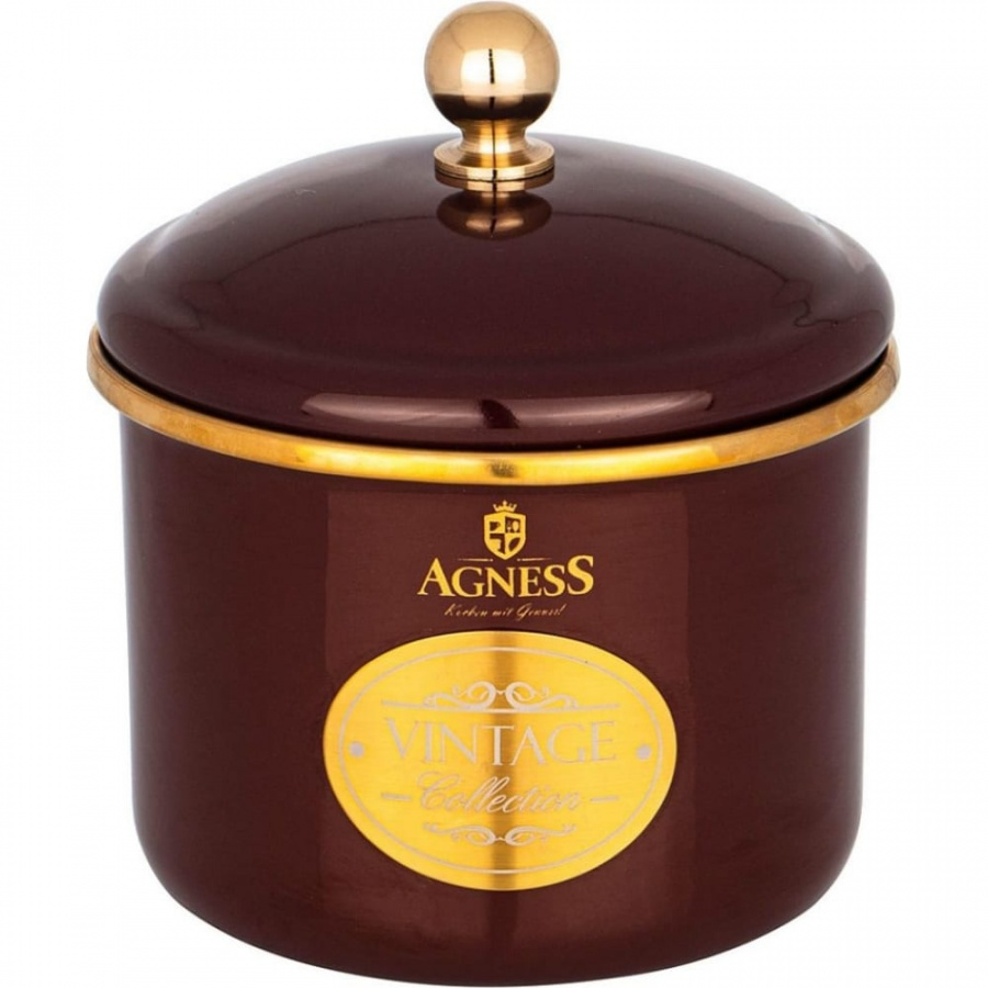 Эмалированная банка для сыпучих продуктов Agness ТЮДОР