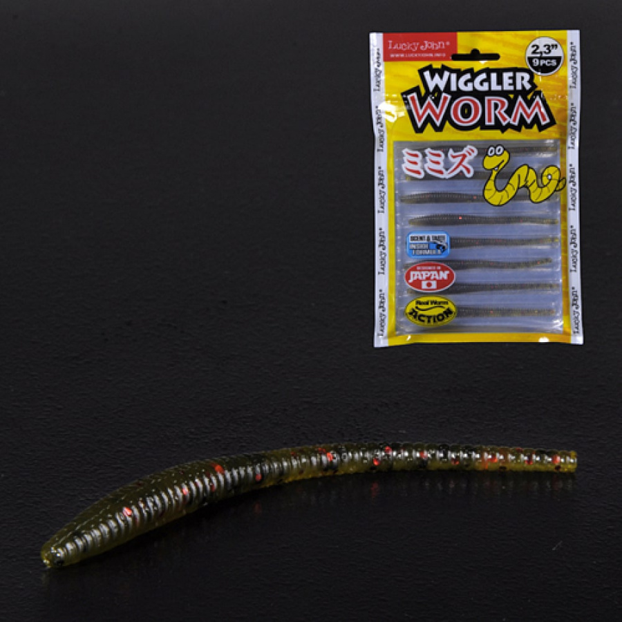 Съедобные искусственные слаги Lucky John LJ Pro Series WIGGLER WORM