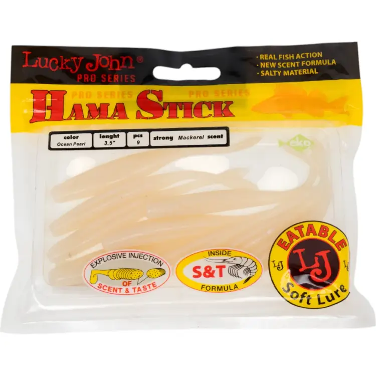Съедобные искусственные виброхвосты Lucky John LJ Pro Series WACKY HAMA STICK 140138-033