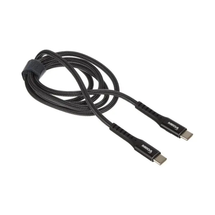 Кабель ProMega u210cc, 60w, 3a, 1м, type-c to type-c, нейлон, черный 1639343