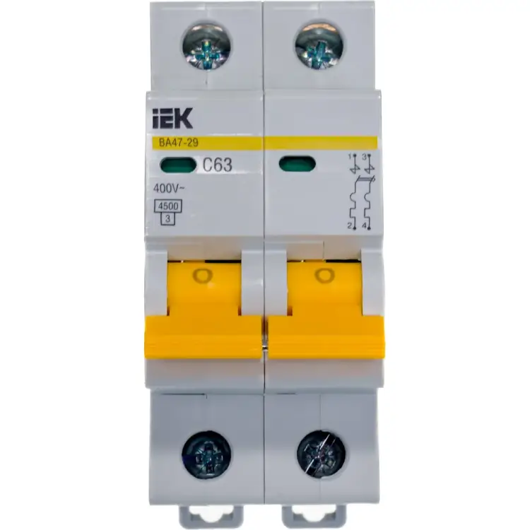 Модульный автомат IEK ВА 47-29 2п C 63А 4.5кА MVA20-2-063-C