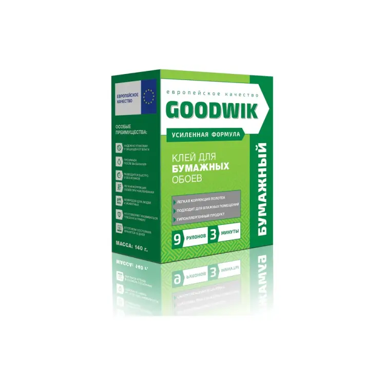 Клей для любых бумажных обоев Goodwik Б 9 Клей для любых бумажных обоев Goodwik Б 9