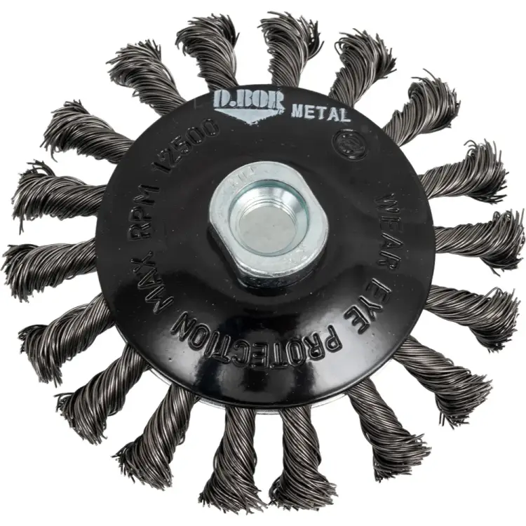 Коническая жгутовая щетка для ушм D.BOR METAL Standard D11-MS-115-M14-050