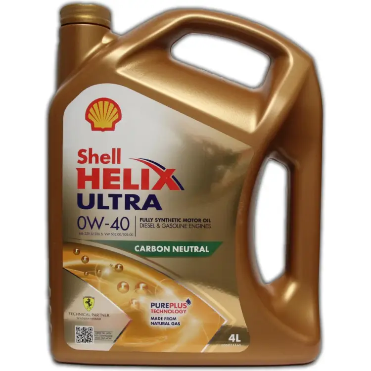 Синтетическое моторное масло SHELL Helix Ultra 0W-40 SP A3/B3/A3/B4 550065927