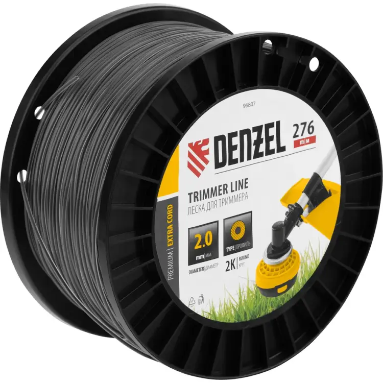 Двухкомпонентная леска для триммера Denzel EXTRA CORD 96807