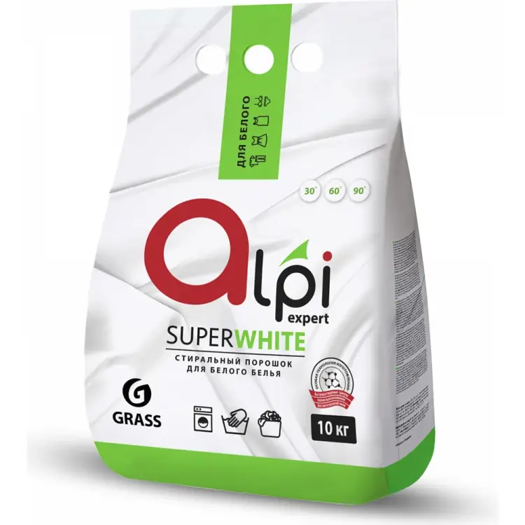 Стиральный порошок для белого белья Grass Alpi Expert 125398