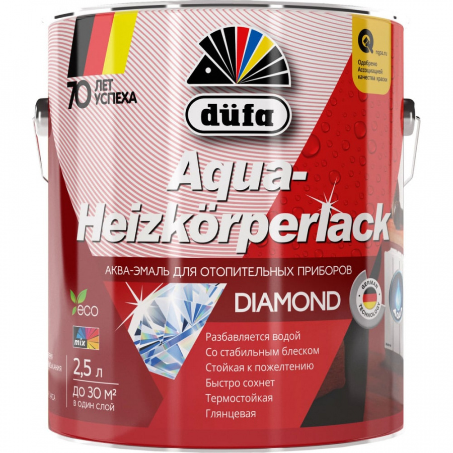 Эмаль для отопительных приборов Dufa AQUA-HEIZKORPERLACK