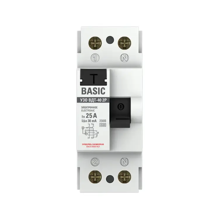 Электронное устройство защитного отключения EKF ВДТ-40 Basic elcb-2-25-30e-sim