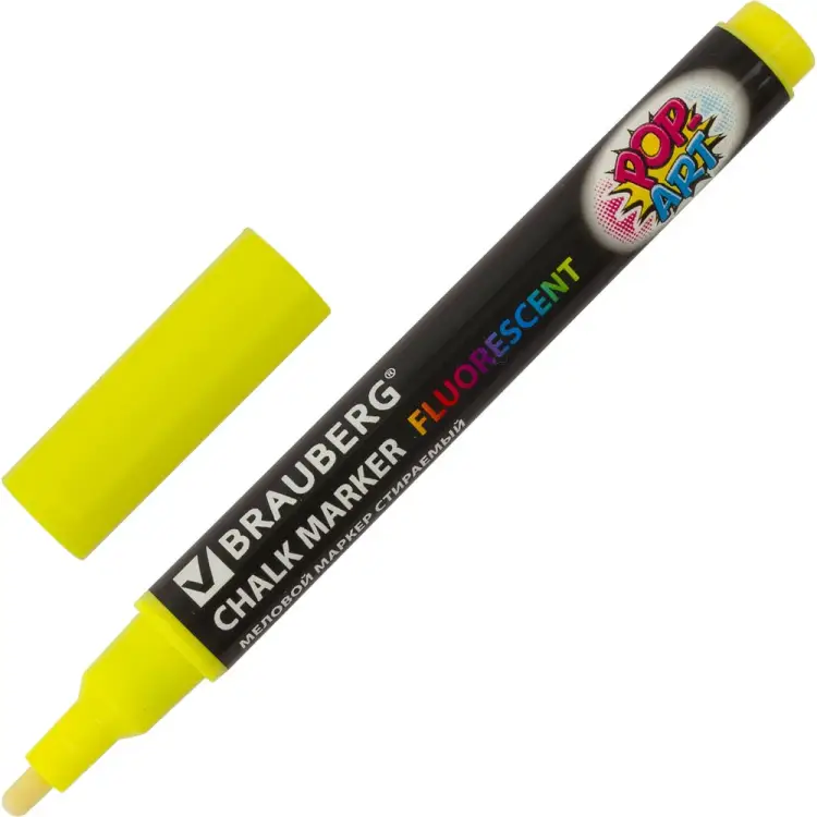 Меловой сухостираемый маркер для гладких поверхностей BRAUBERG POP-ART 151520