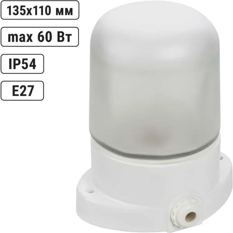 Настенно-потолочный светильник для сауны TDM ELECTRIC НПБ400 SQ0303-0048