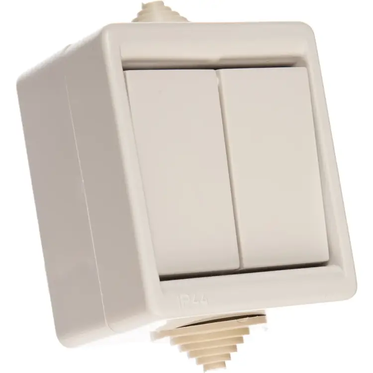 Брызгозащищенный двухклавишный выключатель Кунцево-Электро А510-235 5905