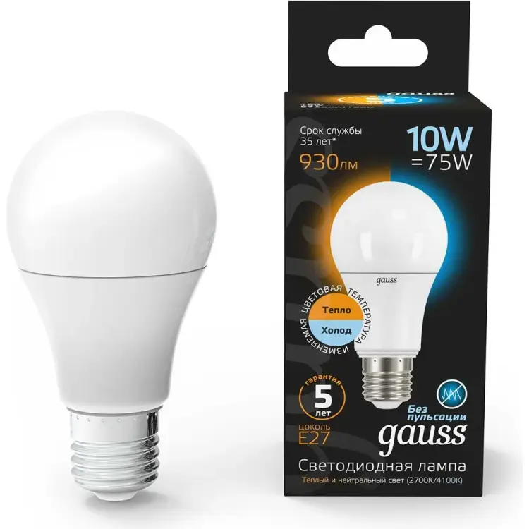 Лампа Gauss LED A60 102502110-T Лампа Gauss LED A60 102502110-T
