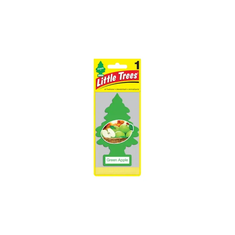 Ароматизатор в машину Car-Freshner Ёлочка Green Apple Зеленое яблоко U1P-10316-RUSS