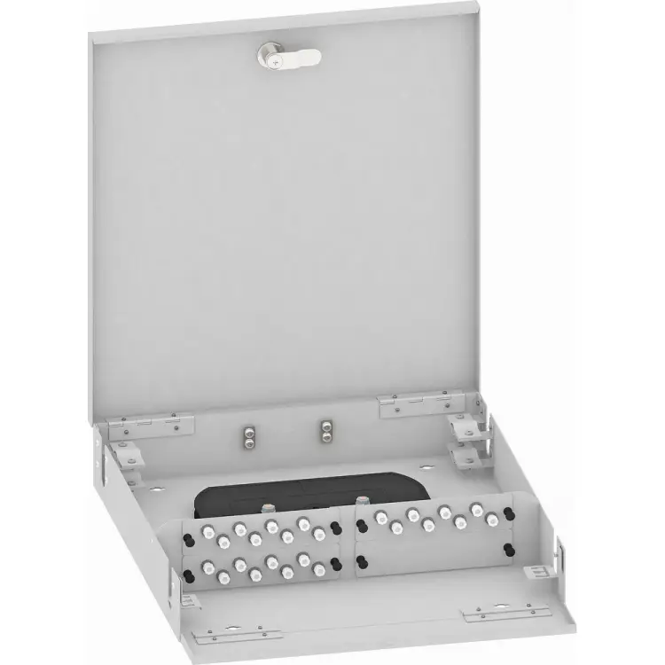 Многомодовый укомплектованный настенный оптический кросс TopLan КРН-Top-24FC/U-OM2-GY