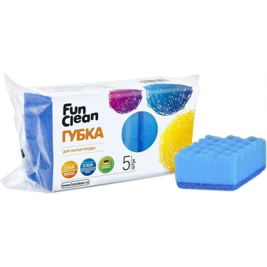 Губка для посуды Fun Clean 6792