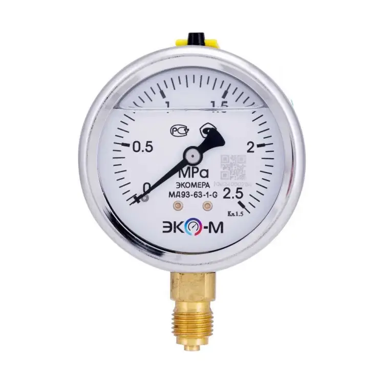 Гидрозаполненный манометр ЭКО-М Экомера МД93-63-G-2,5МПа