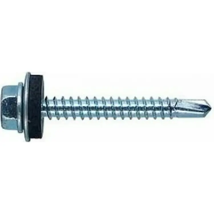 Оцинкованный кровельный саморез-сверло КВАДРА 5.5x76, 100 шт. 550761001100