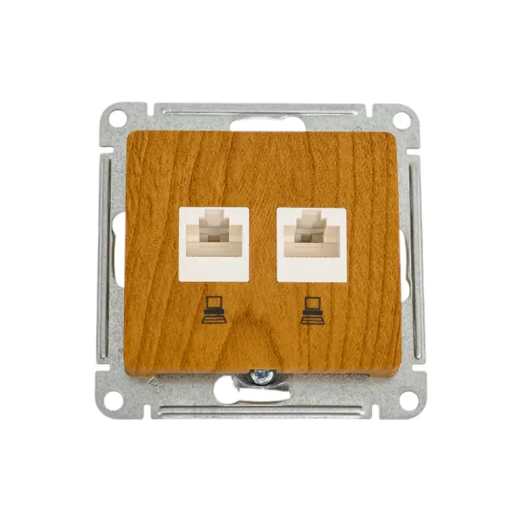 Двойной механизм компьютерной розетки Systeme Electric Glossa GSL000585KK