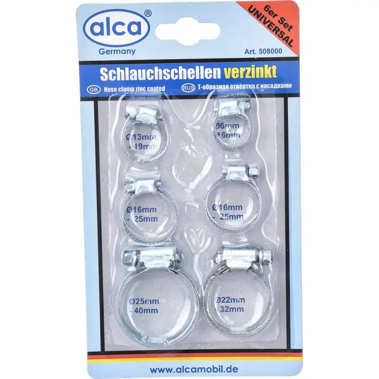 Набор металлических хомутов Alca 508000