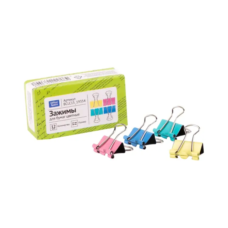 Зажимы для бумаг OfficeSpace BCLC15_19354