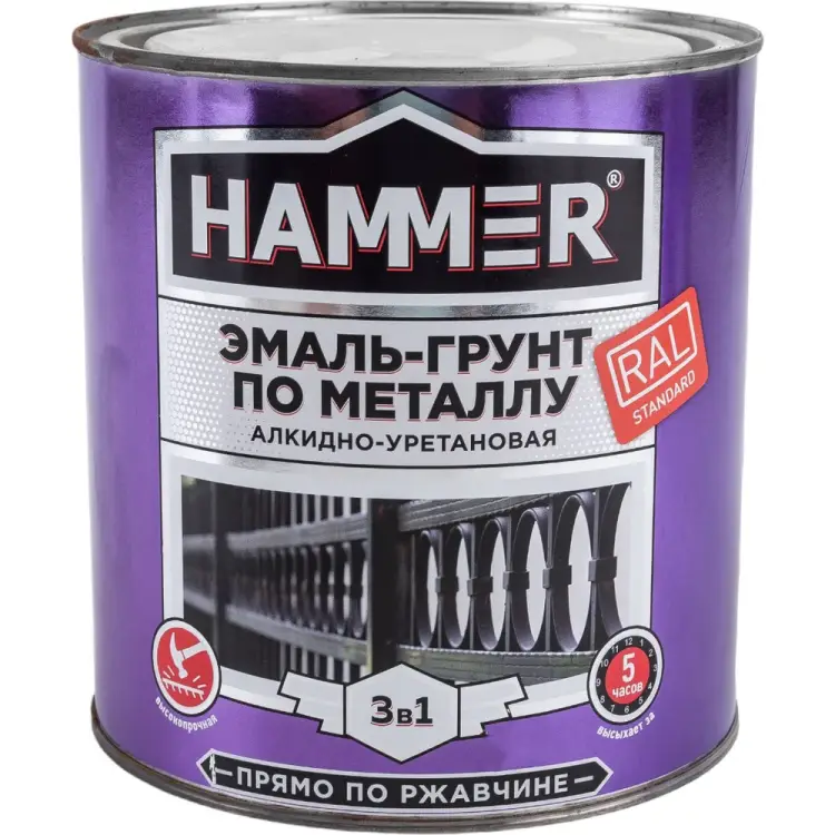 Эмаль-грунт по металлу Hammer ЭК000133630 Эмаль-грунт по металлу Hammer ЭК000133630
