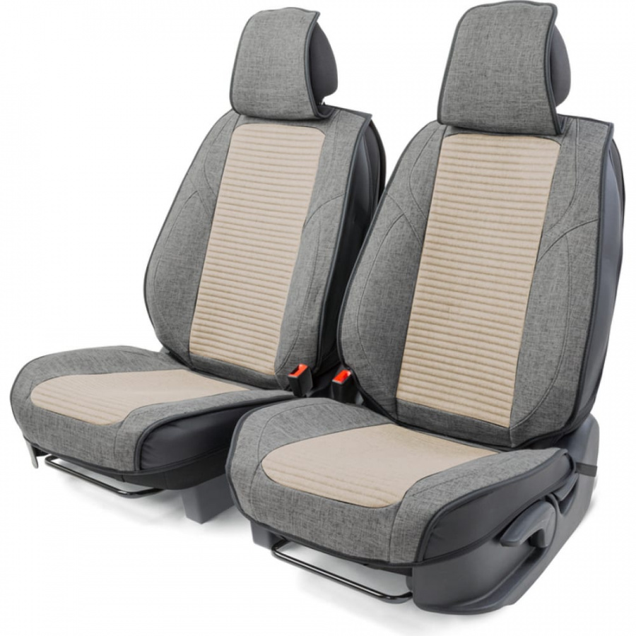 Каркасные накидки на передние сиденья CarPerformance CUS-3024 D.GY/L.GY