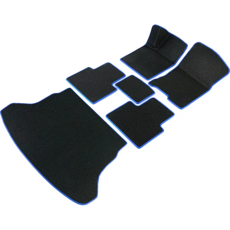 Коврики в салон и багажник для Nissan Almera (G15) 2012 - 2018 (Ниссан Альмера Г15) Vicecar SBDL32001R-синий
