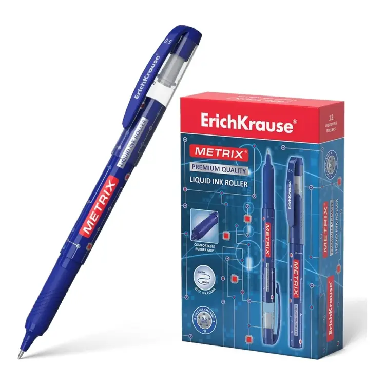 Ручка роллер ErichKrause Metrix Stick&Grip Classic 45479