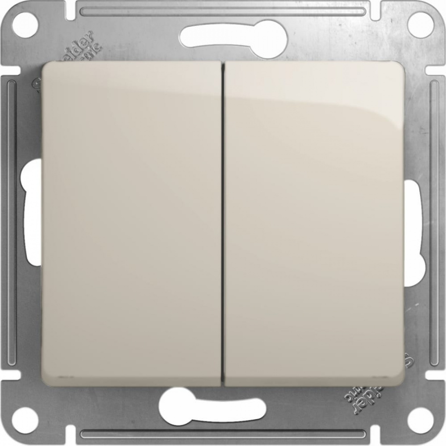 Двухклавишный выключатель Schneider Electric Glossa