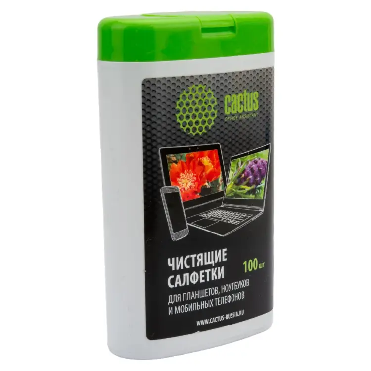 Влажные салфетки для планшетов и смартфонов Cactus 927293
