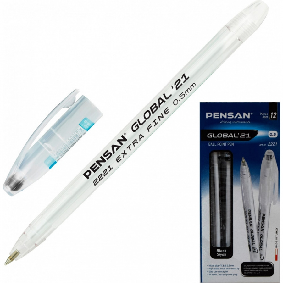 Шариковая ручка Pensan Global 2221-2BLACK