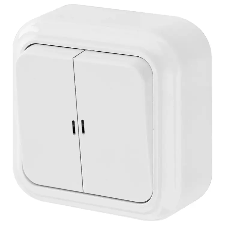 Двухклавишный выключатель BYLECTRICA ПРАЛЕСКА А510-215