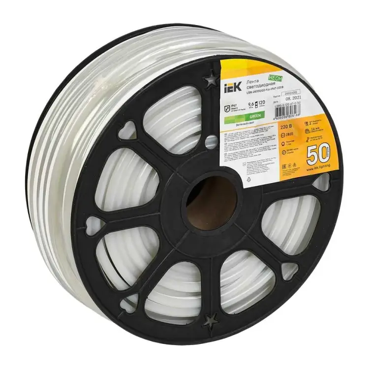 Лента IEK LSR-2835G120-9,6-IP67-220В LSR5-5-120-67-0-50