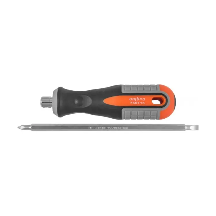 Стержневая двусторонняя отвертка Ombra 755115 ROUND GRIP 55776 Стержневая двусторонняя отвертка Ombra 755115 ROUND GRIP 55776